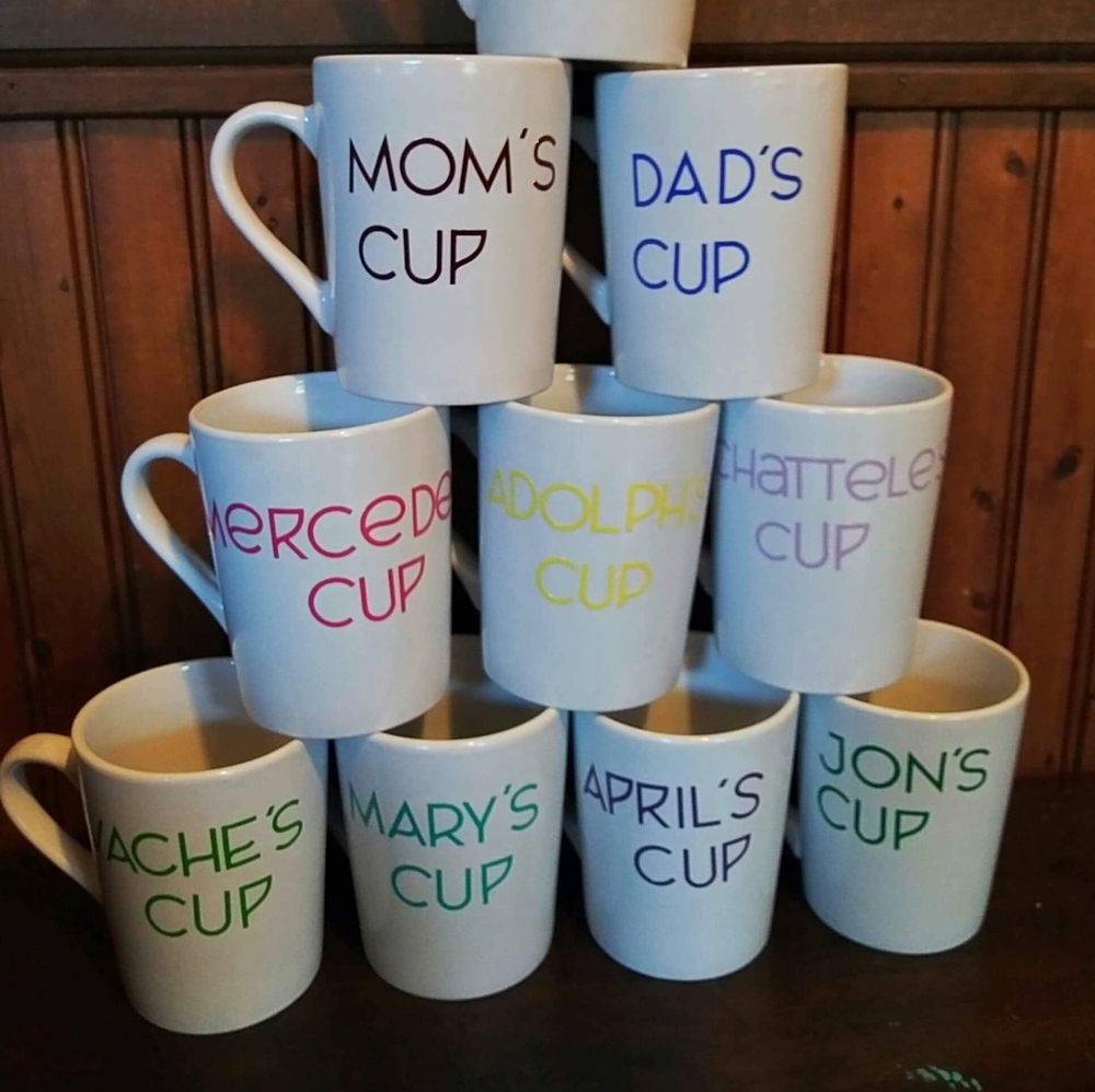 Customized coffee mugs!